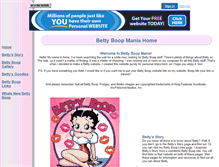 Tablet Screenshot of bettyboopmania.bappy.com